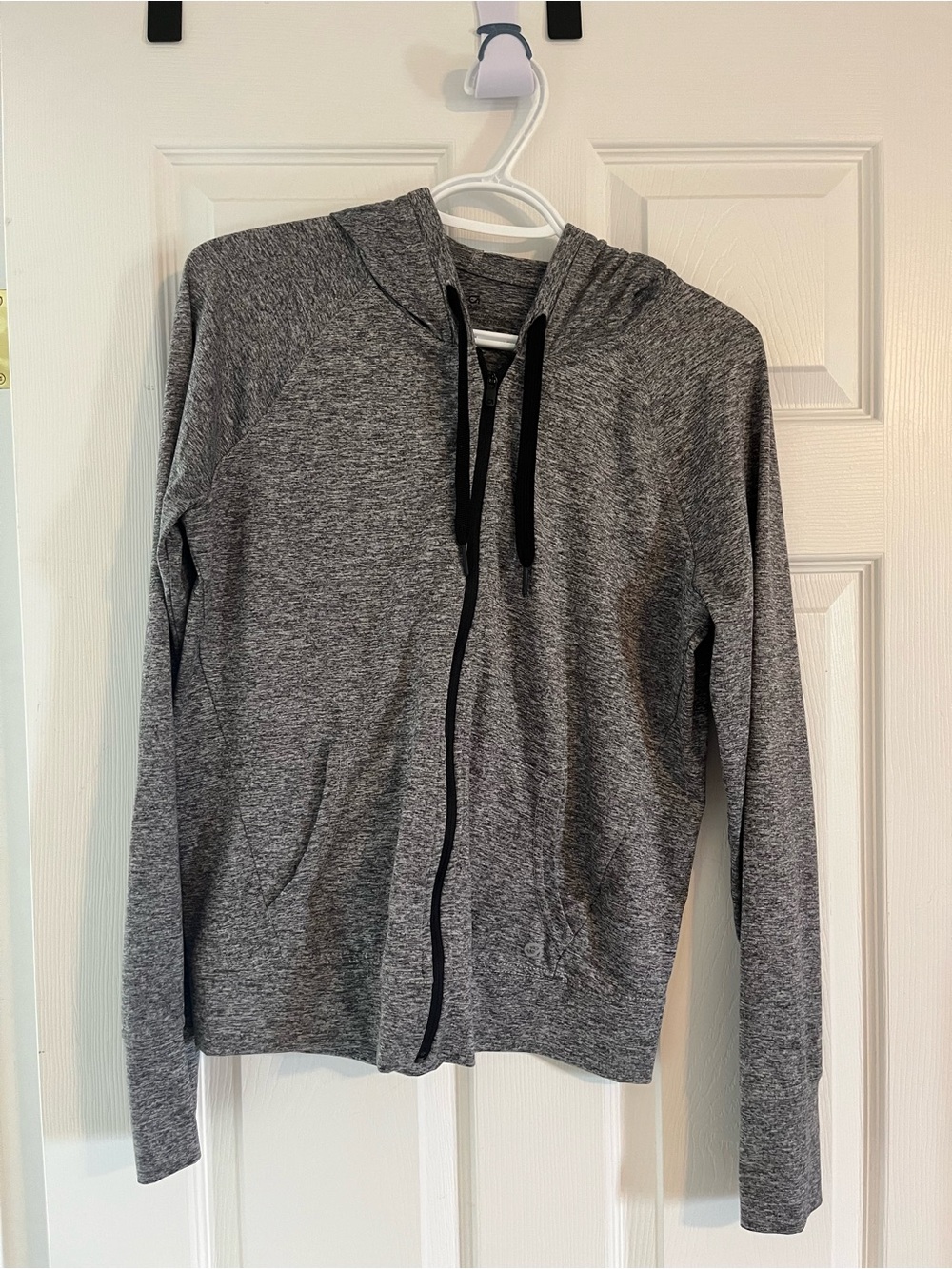GAP Women's Heather Gray Full-Zip Hooded Sweater